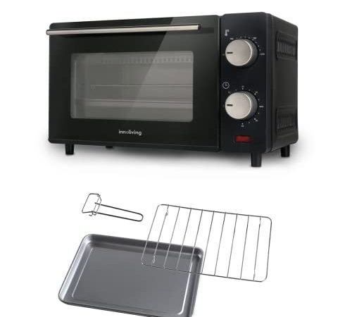 Innoliving INN-790 Forno Elettrico da Tavolo con Termostato 230° e Timer. Griglia e Teglia Incluse