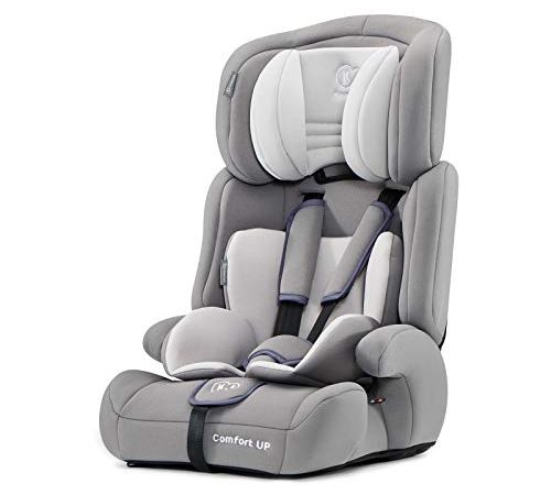 Kinderkraft Seggiolino Auto COMFORT UP, Poggiatesta Regolabile, Cinture di Sicurezza, Gruppo 1/2/3, 9-36 Kg, Grigio