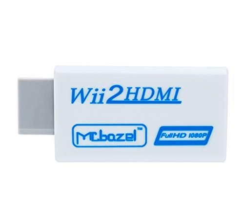Mcbazel Convertitore Wii-HDMI, convertitore adattatore video Full HD 1080P con audio da 3,5 mm