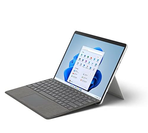 Microsoft 8PQ-00003, Surface Pro 8 - 13" Processore Intel Core i5-1135G7 11° Gen, 8GB/256GB Intel Evo Wi-Fi Platino