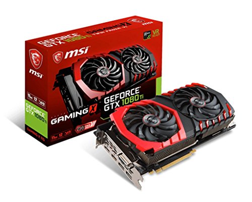 MSI GeForce GTX 1080 TI Gaming X 11G Scheda Grafica PCIE 3.0, 11 GB, GDDR5X 352 bit, 11.01 GHz, 1569 MHz, Nero