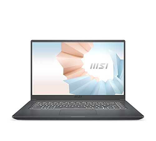 MSI Modern 15 A11MU-1019IT Notebook in Alluminio, 15.6" FHD, Intel I5-1155G7, 512GB SSD, 8GB RAM DDR4 3200MHz, WiFi 6, Win 11 Home, Ultrasottile 16.9 mm ed Ultraleggero 1.6Kg [Layout e Garanzia ITA]