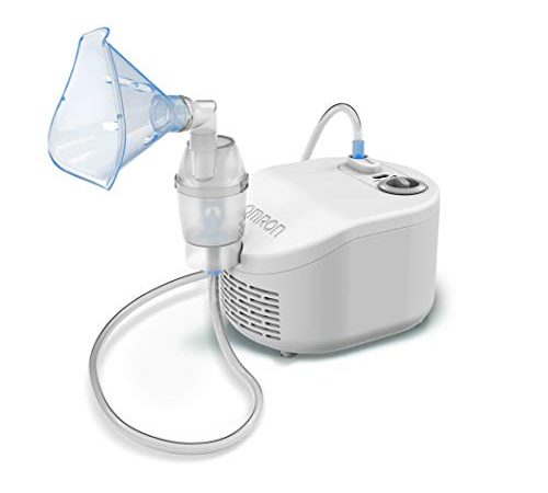 Omron X101 Easy Nebulizzatore A Compressore Senza Doccia Nasale-Kit Apparecchio Aerosol Facile Da Usare, Bianco