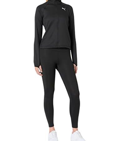 PUMA Tuta Tessuta Attiva, Pista Donna, Black, M
