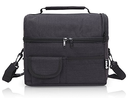 PuTwo Borsa Termica Pranzo, 8L Porta Pranzo Termico, Borsa Termica Piccola, Borsetta Porta Pranzo Termica, Borsa Frigo Tracolla, Borsa Pasto, Borsa Portapranzo per Lavoro e Picnic- Grigio