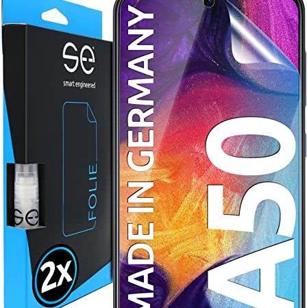 smart engineered 3D Pellicola protettiva per schermo per Samsung Galaxy A50 [2 pezzi Transparente, Case-friendly, qualità dell'immagine full HD,Pellicola Protettiva TPU