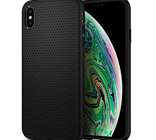 Spigen Cover Liquid Air Compatibile con iPhone XS Max - Nero