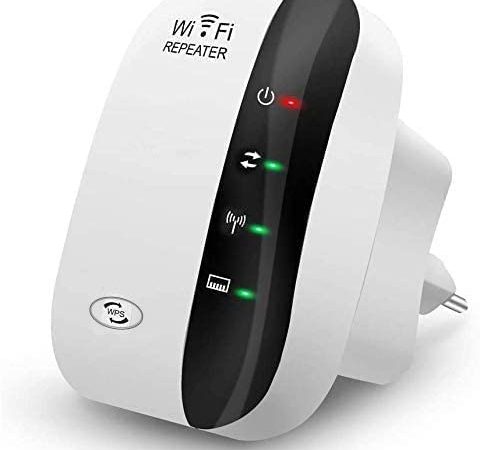 SUWEN Ripetitore WiFi Wireless 300Mbps,WIFI Extender con Modalità AP(Access Point)/Ripetitori,ripetitore segnale wifi casa potente con WPS funzione e Porto Ethernet.