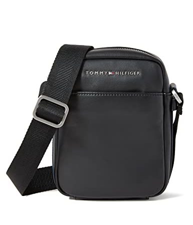 Tommy Hilfiger TH City Mini Reporter, Sacchetto Uomo, Nero (Black), 21 x 16 x 6 cm