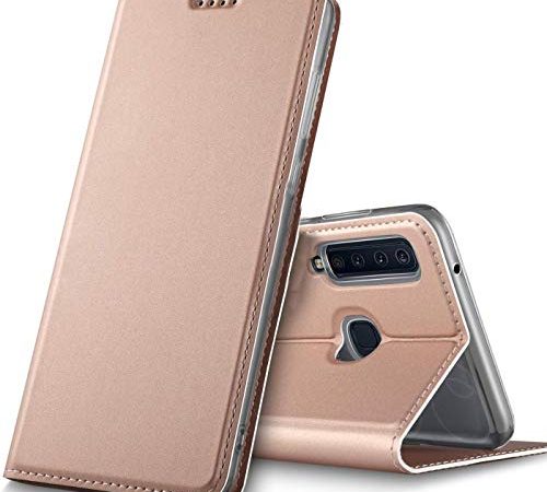Verco Galaxy A9 (2018) Cover, Custodia a Libro Pelle PU per Samsung Galaxy A9 2018 Case Booklet Protettiva [magnetica integrata], Rosa