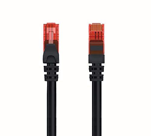 Welly Enjoy WY40150 Cavo di Rete Patch Cat.6 U/UTP Ethernet Gigabit LAN RJ45, Lunghezza 0.5 m, PVC, CCA, AWG 24/7, Nero