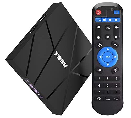 Android TV Box 10.0, T95H Android Box 1 GB RAM 8 GB ROM Allwinner H616 Quad-Core Smartbox 64-Bit, Supporto 6K, H.265, 3D, 2.4G Wifi, 10 / 100M Ethernet
