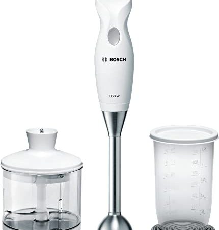 Bosch Elettrodomestici MSM6B500 CleverMixx Mixer a Immersione, 350 W, 1 Liter, 1 Decibel, plastica, Bianco