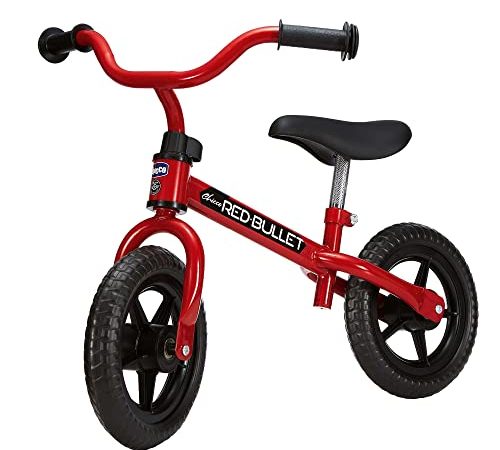 Chicco Red Bullet Bicicletta Bambini Senza Pedali 2-5 Anni, Bici Senza Pedali Balance Bike per l'Equilibrio, con Manubrio e Sellino Regolabili, Max 25 Kg, Rosso - Giochi Bambini 2-5 Anni
