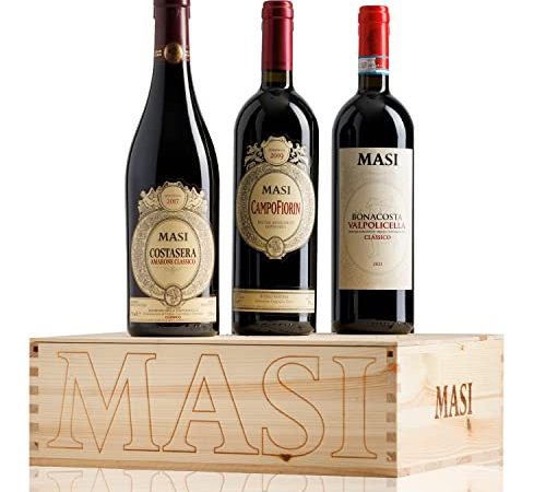 Confezione esclusiva "Masi Iconici" | COSTASERA Amarone Classico DOCG, CAMPOFIORIN Rosso Verona IGT, BONACOSTA Valpolicella Classico DOC | 3X750 ml | Confezione in legno