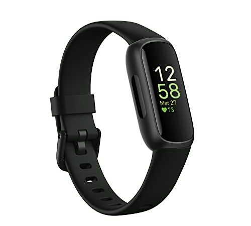 Fitbit Inspire 3, Black/Midnight Zen, Activity Tracker Unisex-Adult, Nero, ‎3.93 X 1.86 X 1.17 Cm; 110 Grammi