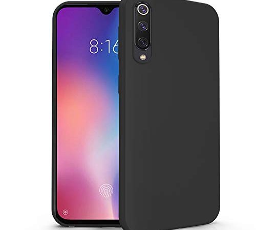 N NEWTOP Cover Compatibile per Xiaomi Mi 9, Custodia TPU Soft Gel Silicone Ultra Slim Sottile Flessibile Case Posteriore Protettiva (Nero)
