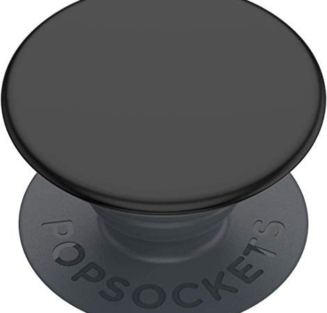PopSockets : PopGrip Basic - Base e impugnatura estensibili per smartphone e tablet [Parte superiore non sostituibile] - Nero