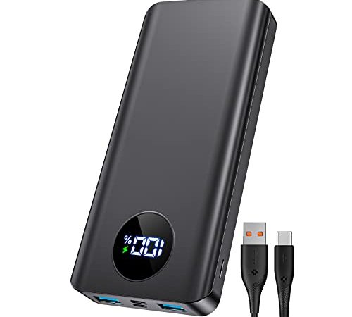 Power Bank 20000 mAh, FAHEFANA 22.5W Powerbank Ricarica Rapida PD3.0 QC4.0 Caricatore Portatile con Display Digitale LED 3 Ingresso & 3 Uscita Compatibile con iPhone Samsung Huawei