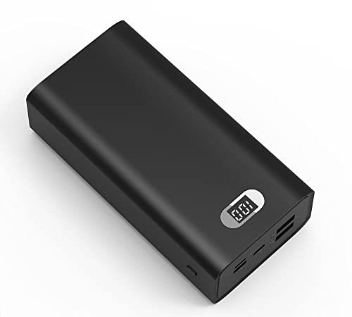 Power Bank 30000mAh, Caricabatterie Portatile a Ricarica Rapida con 2 Uscite e 3 Ingressi, Pacco Batteria Esterno ad Alta Capacità Compatibile con iPhone, Samsung, iPad e Altro