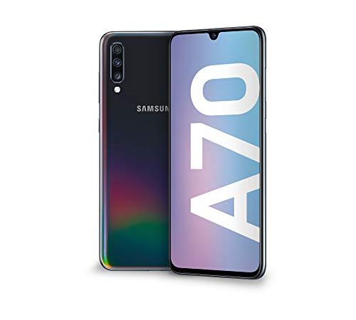 Samsung Galaxy A70 Smartphone, Display 6.7" Super AMOLED, 128 GB Espandibili, RAM 6 GB, Batteria 4500 mAh, 4G, Dual Sim, Android 9 Pie,  [Versione Italiana], Black