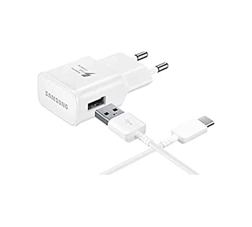 SAMSUNG Originale Tipo C Caricabatterie Caricabatteria rapido EP EP-TA20EWE Colore Bianco con Vpower Cavo USB di Tipo C Cavo di Ricarica ULTRARAPIDO Galaxy S9 S9 + Plus + A3 A5 A7 2017 USB C