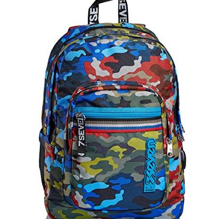 Seven Zaino Scuola - Doppio Scomparto - Freethink - Adventure Camo -Scuola & Tempo Libero