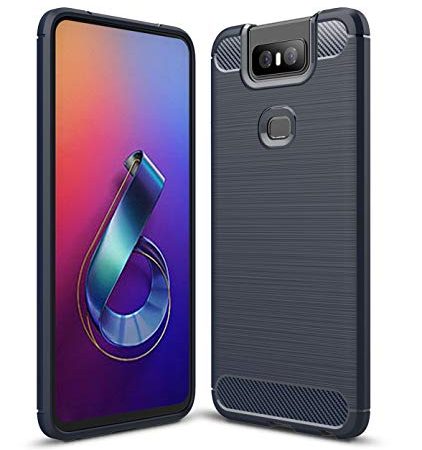SPAK Cover ASUS Zenfone 6 ZS630KL Custodia,Ultra Sottile Protettiva Guscio in Silicone TPU Caso per ASUS Zenfone 6 ZS630KL (Blu)
