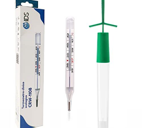 Termometro in Vetro Senza Mercurio, Alta Precisione, Impermeabile, Adatto a Neonati, Bambini e Adulti