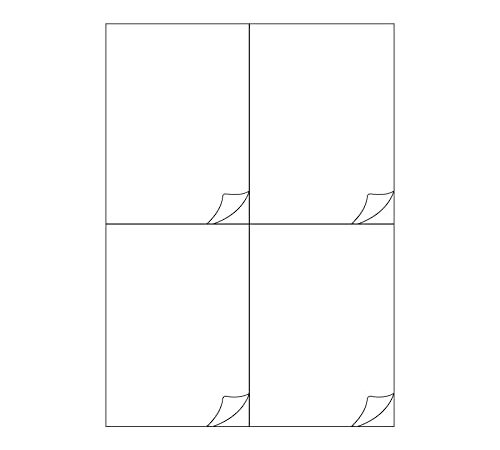 80 etichette 105 x 148 mm - 20 fogli A4-4 etichetta in carta adesiva stampante autoadesiva bianca opaca, multifunzione per indirizzo, spedizione, stampante laser e inkjet