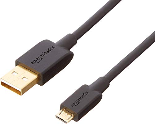 Amazon Basics - Cavo USB 2.0 da A maschio a Micro-B (Confezione singola), 0,9 m, Nero