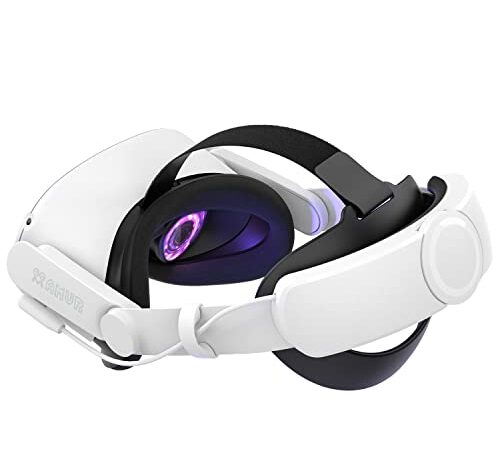 AMVR for quest 2 Cinturino per Testa con Batteria 6000 mAh,elite strap with batteries, VR Carica rapida, controbilanciare ed estendere il tempo 4 hours di gioco in VR