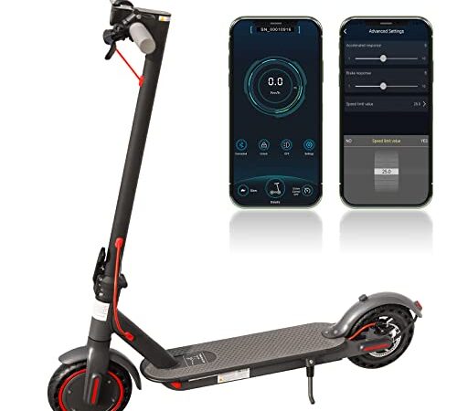 AOVOPRO Monopattino Elettrico Scooter Pieghevole, 30Km di Autonomia, Batteria 378 Wh, Carico Massimo 120KG