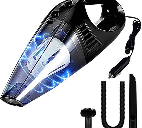 Besylruy Aspirapolvere per auto Aspirapolvere portatile da 120 W Aspirapolvere/aspiraliquidi 5KPA Potenza di aspirazione 22000 giri/min Velocità nominale 11,5 piedi Cavo di alimentazione