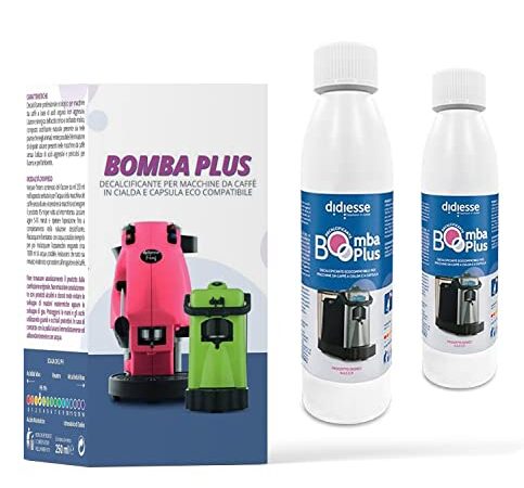Decalcificante macchine caffè bomba plus, trattamento Anticalcare, ecologico compatibile con Didiesse, Gaggia, DeLonghi, Lavazza, Dolce Gusto, Confezione 2 pz.