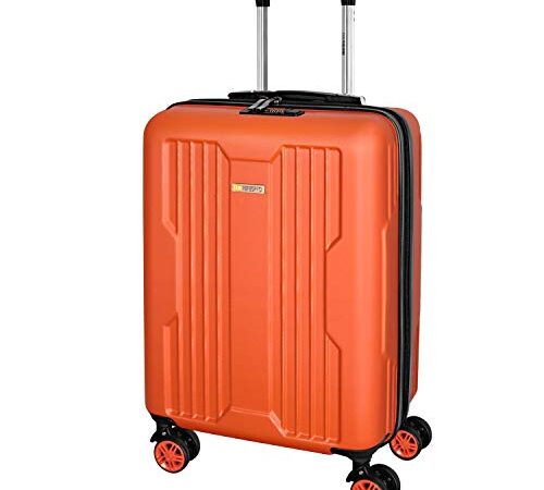 DONPEREGRINO Trolley Bagaglio a Mano 55x40x20 Rigido, Valigia Bagaglio a Mano Leggero & Resistente con 4 Ruote