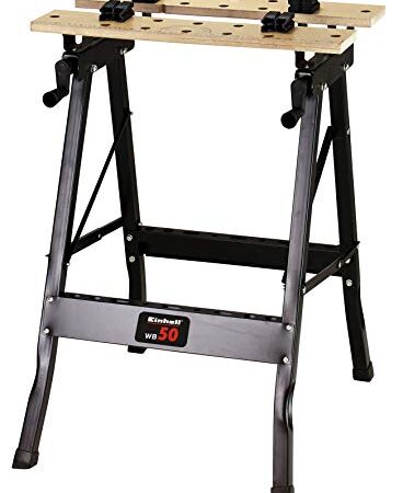 Einhell WB 50 Banco da lavoro (portata max 50 kg, alt. lavoro 78,5 cm, lungh. piano 60,5 cm, largh. Piano min. 23,5 cm)