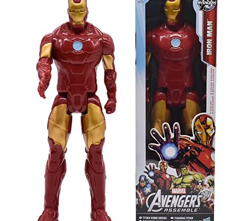 Hilloly Marvel Avengers Titan Hero Series Iron Man Action Figure, Iron Man Action Figure, Personaggio da collezione da 30 cm Iron Man Action Figure Giocattolo per bambini dai 4 anni in su