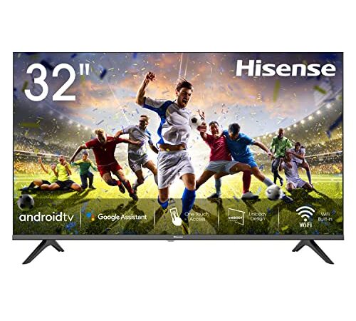 Hisense 32AE5600FA Smart TV Android, LED HD Ready 32", USB Media Player, Grigio