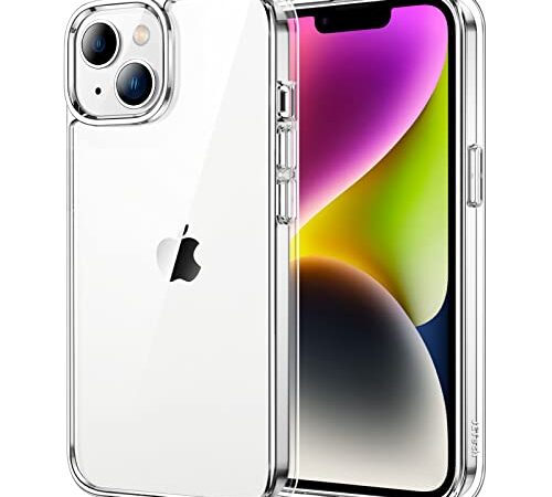 JETech Cover per iPhone 14 6,1 Pollici, Anti Ingiallimento Custodia con Antiurto, Anti-Graffio e Retro Trasparente (Trasparente)