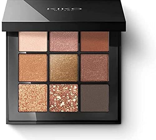 KIKO Milano Glamour Multi Finish Palette 02 | Palette Con 9 Ombretti Dai Diversi Finish