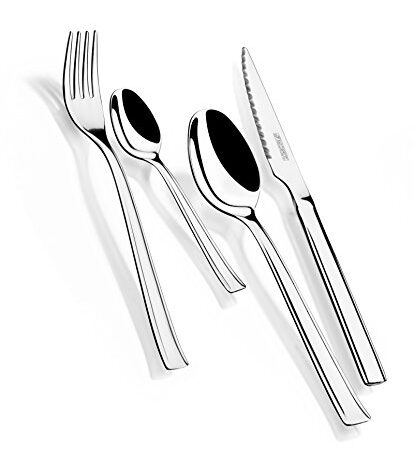 Monix Set di 24 Posate in Acciaio Inox con Coltelli per Bistecca