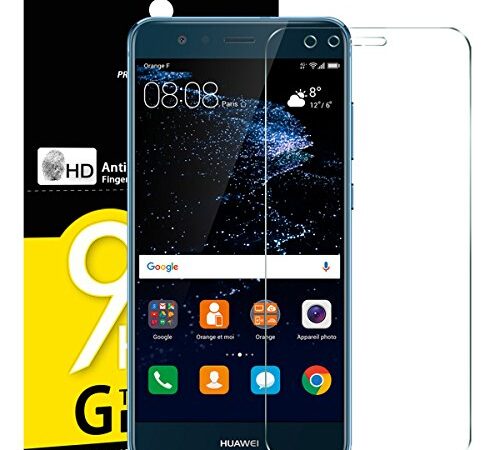 NEW'C 3 Pezzi, Vetro Temperato per Huawei P10 Lite, Pellicola Prottetiva Anti Graffio, Anti-Impronte, Senza Bolle, Durezza 9H, 0,33mm Ultra Trasparente, Ultra Resistente