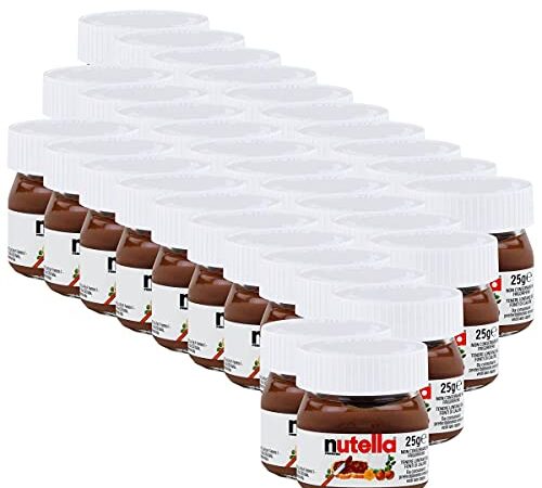 Nutella Ferrero piccolo mini design vetro 32er Set a 25 G, pane aufstrich, Noce nugat Crema, Cioccolato auftrich