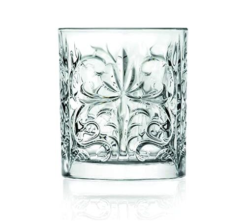 RCR 6 Bicchieri in vetro Dof Tattoo, Trasparente, 337 ml