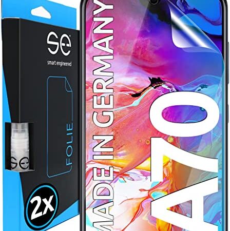 smart engineered 3D Pellicola protettiva per schermo per Samsung Galaxy A70 [2 pezzi Transparente, Case-friendly, qualità dell'immagine full HD,Pellicola Protettiva TPU