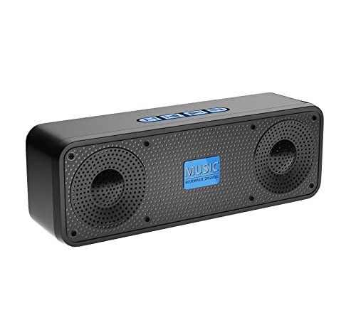 Sonkir Altoparlante Bluetooth wireless portatile con altoparlante singolo da 5 W, radio FM, AUX, TF, 8 ore di riproduzione (un solo oratore)