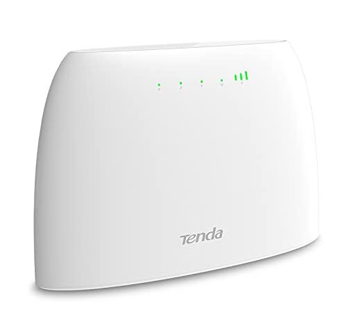 Tenda 4G03 Wi-Fi Router 4G Lte 300 Mbps, Banda Wireless 2.4 Ghz, Monitoraggio Del Traffico Dati, Porta Lan / Wan, Accesso Wi-Fi Fino A 32 Dispositivi, ‎18.5 x 12.8 x 5.5 cm; 256 grammi