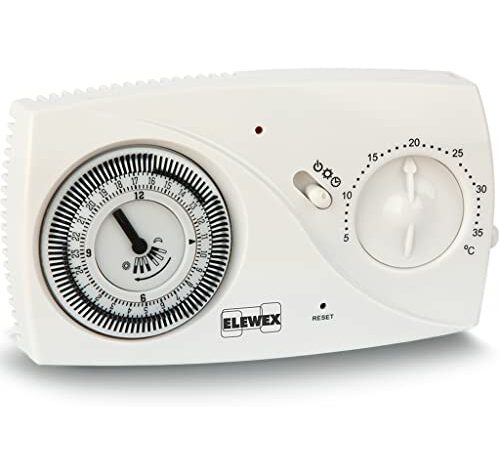 Vemer VE618500 CM100 Cronotermostato da Parete a Cavalieri, Programmazione Giornaliera e Alimentazione a Batterie, Bianco