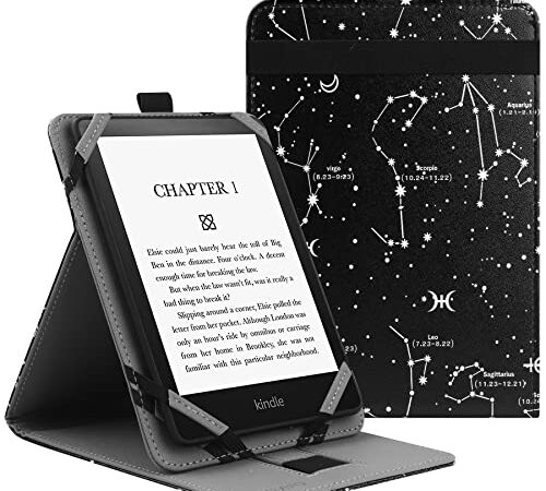 VOVIPO Custodia universale per 6 ", 6.8" Kindle Paperwhite eReaders, Folio Stand Cover con cinturino compatibile con Kindle/Kobo/Tolino/Pocketbook/Sony 6-6.8pollici ebook readers-Constellation
